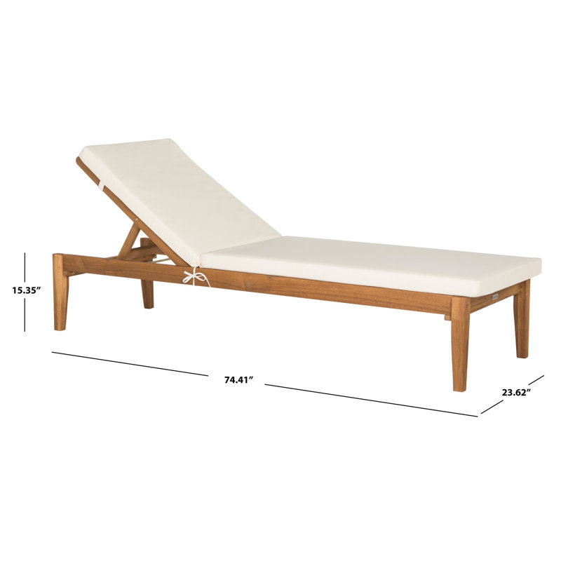 Arwen Outdoor Acacia Chaise Lounge & Reviews AllModern
